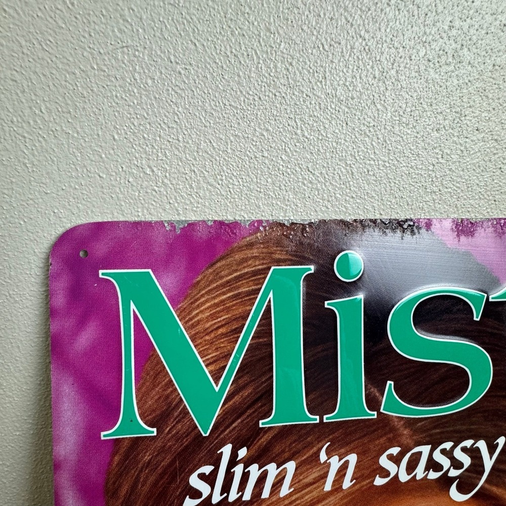 Vintage 1995 Misty Slim n Sassy Cigarette Metal Advertising Sign 20x14 90s Retro - Picture 2 of 10